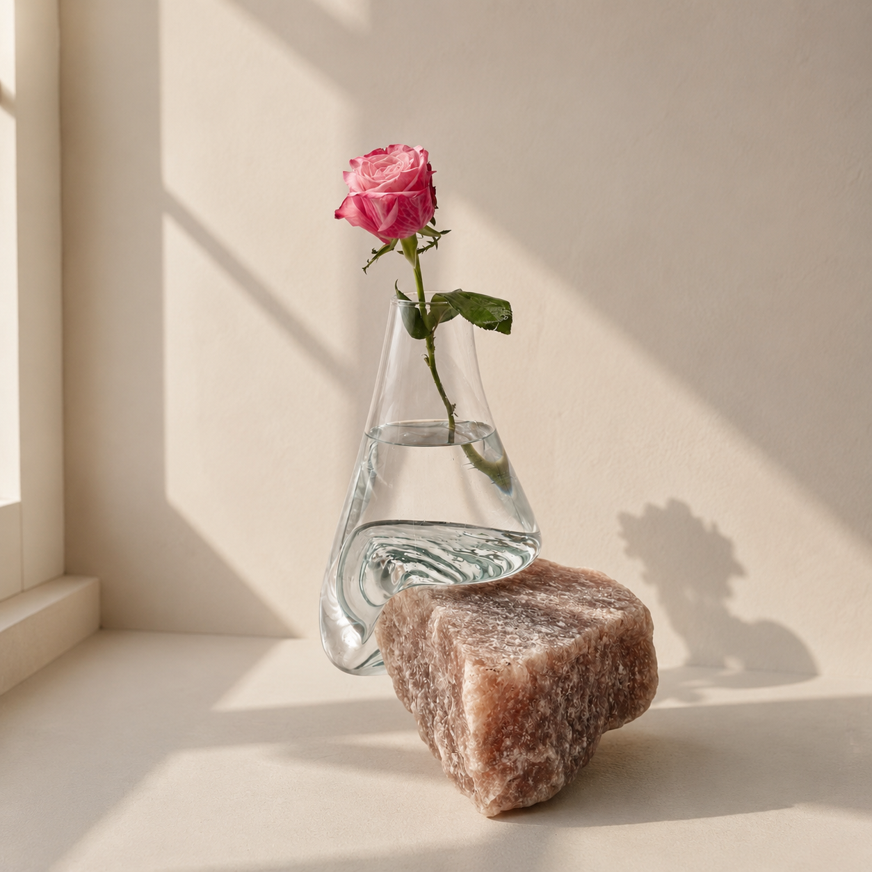 How to Style Glass & Stone Objects in a Calm Interior